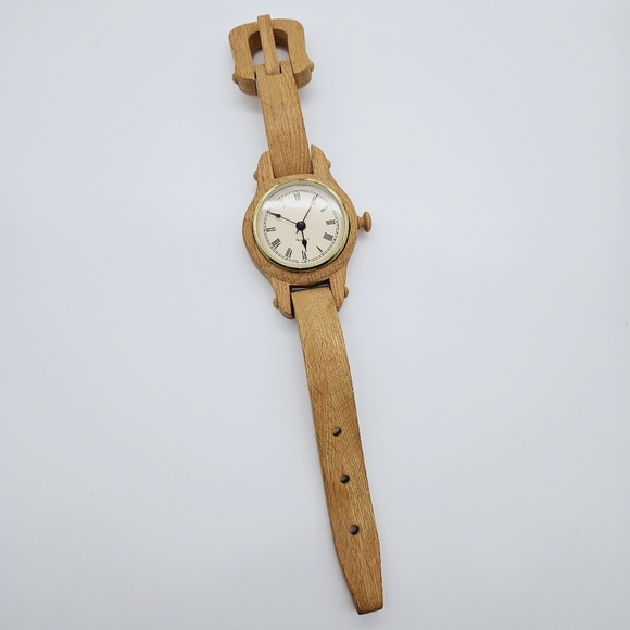VINTAGE | handmade wooden watch wall clock - Picture 1 of 10